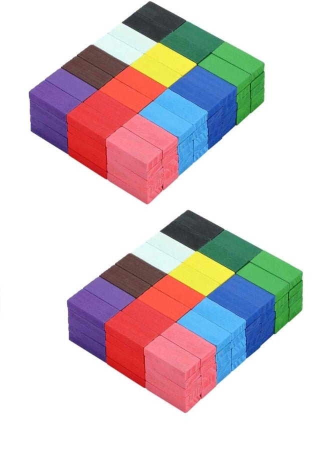 Authfort Colorful Wooden Blocks Set, Boys and Girls Game Educational Play Building and Stacking Toy 12 Color (240 Pieces) - Image 2